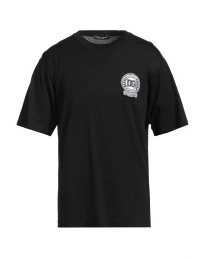 Dolce & Gabbana Man T-shirt Black Size 46 Cotton