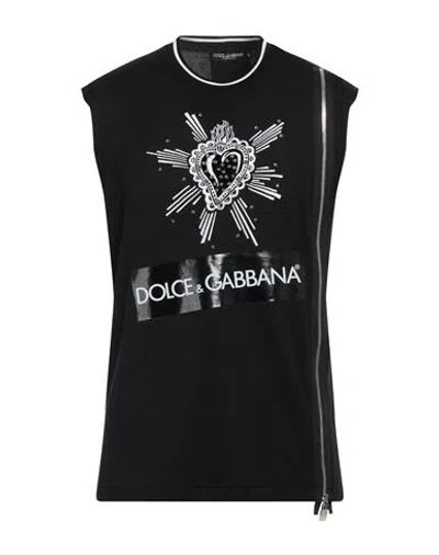 Dolce & Gabbana Man T-shirt Black Size 48 Cotton