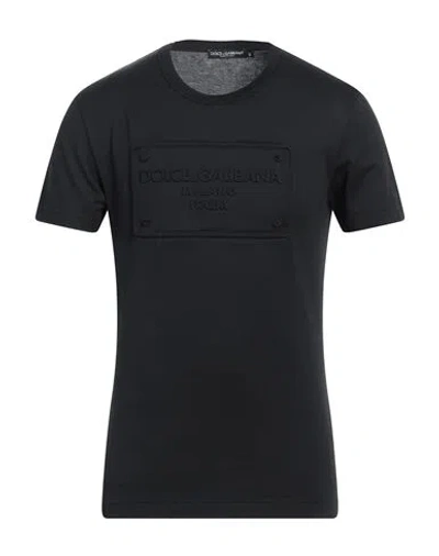 Dolce & Gabbana Man T-shirt Black Size 48 Cotton
