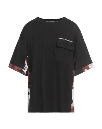 Dolce & Gabbana Man T-shirt Black Size L Cotton, Elastane, Viscose, Polyurethane