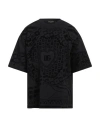 Dolce & Gabbana Man T-shirt Black Size M Cotton, Polyamide, Elastane In Black