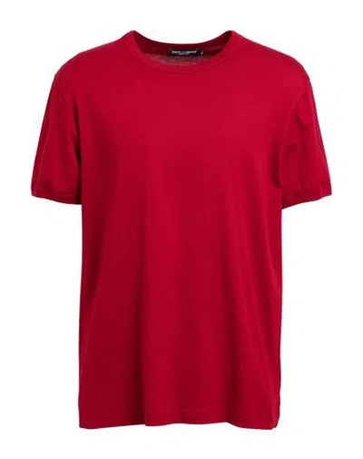 Dolce & Gabbana Man T-shirt Brick Size 44 Cotton In Red