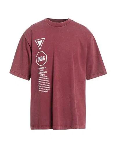 Dolce & Gabbana Man T-shirt Burgundy Size S Cotton In Red