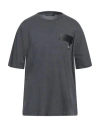 Dolce & Gabbana Man T-shirt Charcoal Size 46 Cotton In Grey