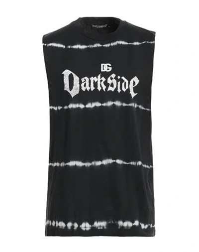 Dolce & Gabbana Man T-shirt Charcoal Size Xl Cotton In Grey