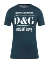 Dolce & Gabbana Blue Cotton T-shirt In Green
