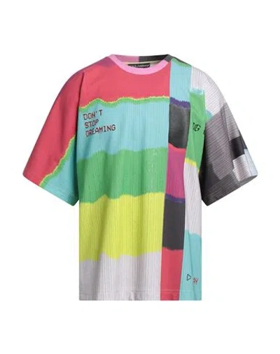 Dolce & Gabbana Man T-shirt Green Size 50 Cotton, Polyester