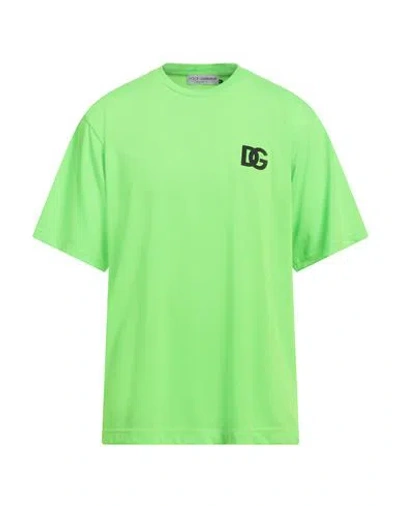Dolce & Gabbana Man T-shirt Green Size 44 Polyester