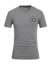 Dolce & Gabbana Man T-shirt Grey Size 34 Cotton In Grey