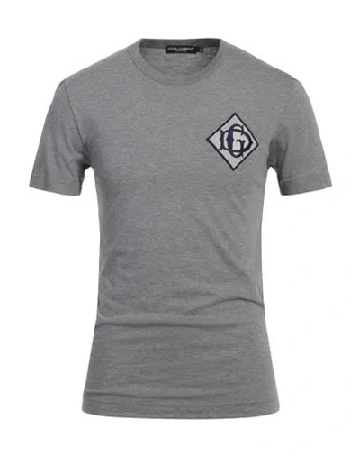 Dolce & Gabbana Man T-shirt Grey Size 34 Cotton