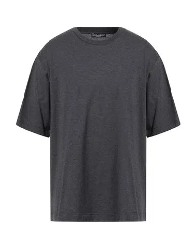 Dolce & Gabbana Man T-shirt Lead Size 44 Cotton In Grey