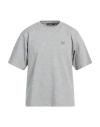 Dolce & Gabbana Man T-shirt Light Grey Size 48 Viscose, Nylon, Elastane, Ecobrass In Gray