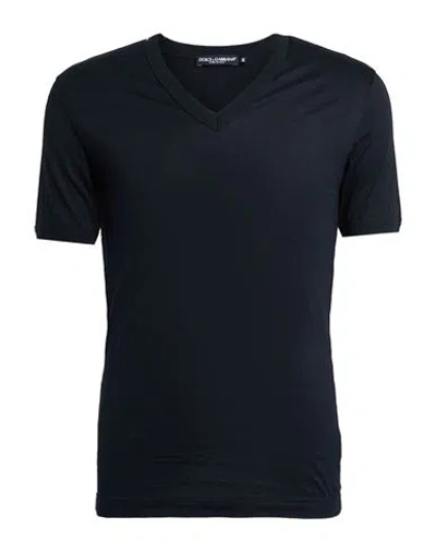 Dolce & Gabbana Man T-shirt Midnight Blue Size 34 Cotton