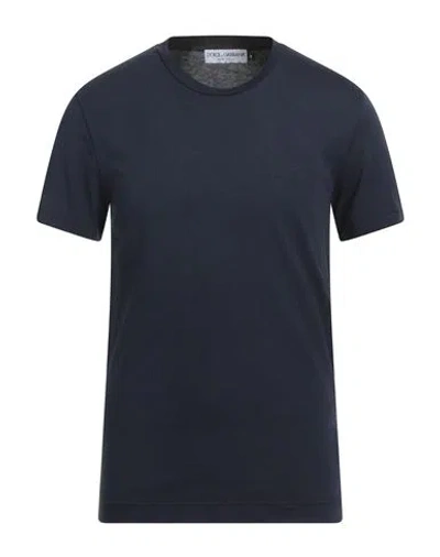 Dolce & Gabbana Man T-shirt Midnight Blue Size 36 Cotton