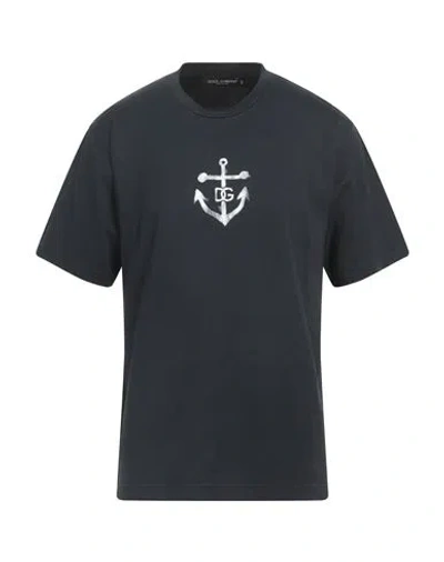 Dolce & Gabbana Man T-shirt Midnight Blue Size 36 Cotton