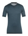 Dolce & Gabbana Man T-shirt Navy Size 46 Silk In Navy Blue