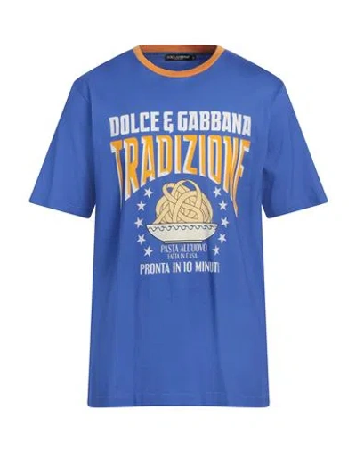 DOLCE & GABBANA DOLCE & GABBANA MAN T-SHIRT PURPLE SIZE 46 COTTON