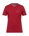 Dolce & Gabbana Man T-shirt Red Size 32 Cotton, Viscose