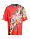 Dolce & Gabbana Man T-shirt Red Size 40 Cotton In Red