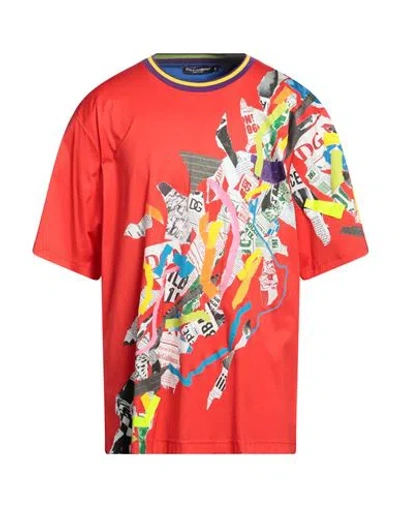 Dolce & Gabbana Man T-shirt Red Size 40 Cotton
