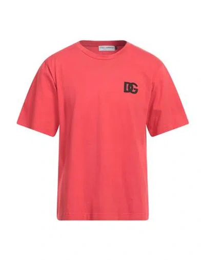 Dolce & Gabbana Man T-shirt Red Size 36 Cotton