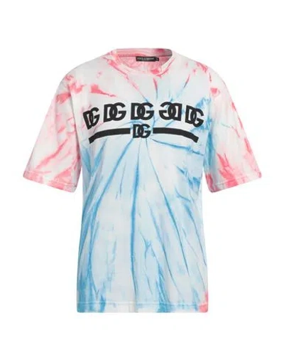 Dolce & Gabbana Man T-shirt Sky Blue Size 44 Cotton