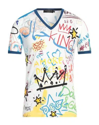Dolce & Gabbana Man T-shirt White Size 36 Cotton
