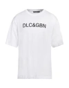 Dolce & Gabbana White Crewneck T-shirt With Contrasting Logo In White