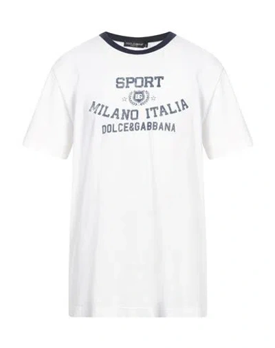 Dolce & Gabbana Man T-shirt White Size 42 Cotton