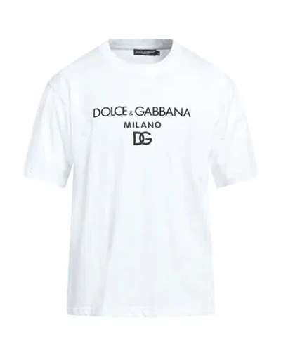 Dolce & Gabbana Man T-shirt White Size 40 Cotton