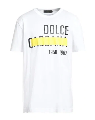 Dolce & Gabbana Man T-shirt White Size 44 Cotton