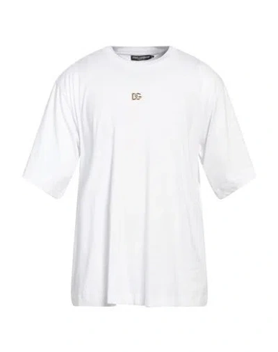 Dolce & Gabbana Man T-shirt White Size 46 Cotton