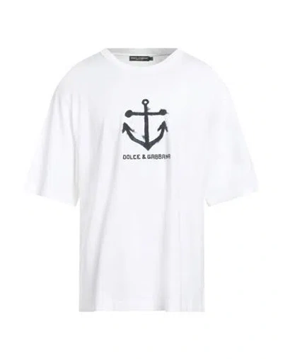 Dolce & Gabbana Marina-print Cotton T-shirt In White