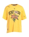 Dolce & Gabbana Man T-shirt Yellow Size 40 Cotton, Zamak, Polyester In Yellow