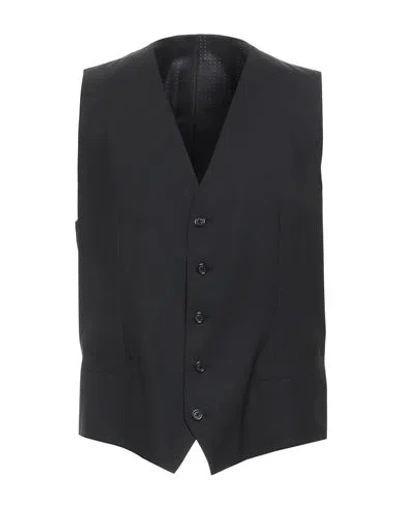 Dolce & Gabbana Man Tailored Vest Black Size 44 Virgin Wool, Elastane