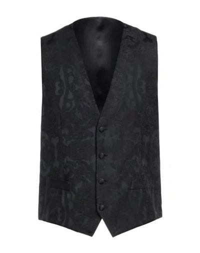 Dolce & Gabbana Man Tailored Vest Black Size 48 Polyester, Acetate, Polyamide