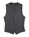 Dolce & Gabbana Man Tailored Vest Charcoal Size 48 Virgin Wool, Silk In Gray