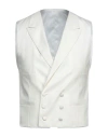 Dolce & Gabbana Man Tailored Vest Ivory Size 44 Virgin Wool In White