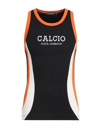 Dolce & Gabbana Man Tank Top Black Size 46 Cotton