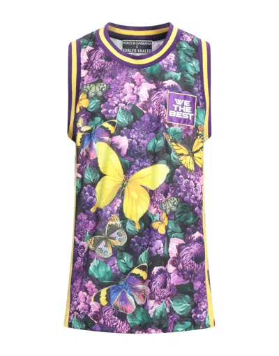 Dolce & Gabbana Tank Tops In Purple