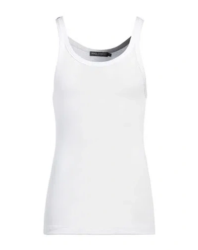DOLCE & GABBANA DOLCE & GABBANA MAN TANK TOP WHITE SIZE 44 COTTON