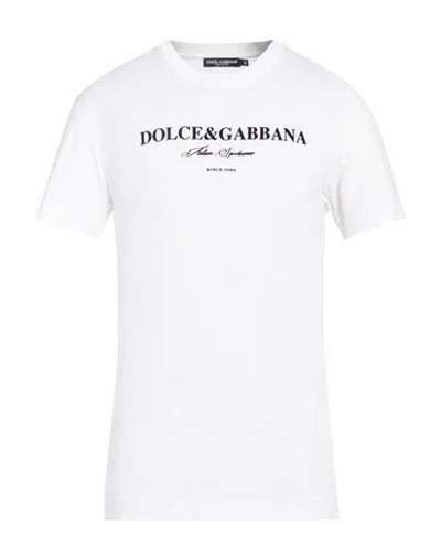 DOLCE & GABBANA DOLCE & GABBANA MAN T-SHIRT WHITE SIZE 36 COTTON