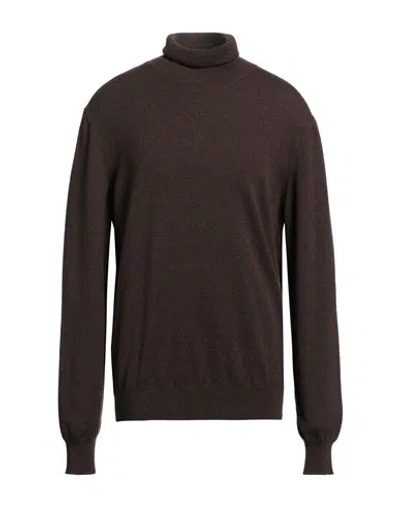 Dolce & Gabbana Man Turtleneck Dark Brown Size 48 Cashmere