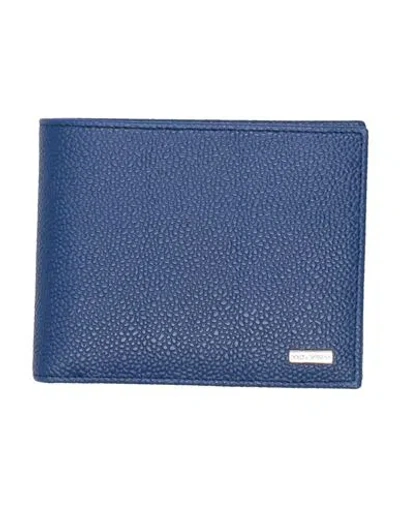 Dolce & Gabbana Man Wallet Blue Size - Calfskin