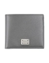 Dolce & Gabbana Leather Flap-over Wallet In Grey