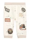 Dolce & Gabbana Map-print Appliqué Leggings In Neutral