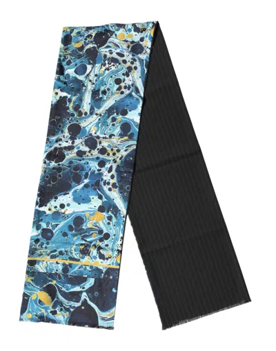Dolce & Gabbana Marble-print Silk Blend Scarf In Multi