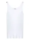 Dolce & Gabbana Classic Fit Cotton Blend Tank Top With Ribbed Texture