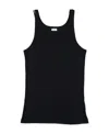 Dolce & Gabbana Fine-rib Washed Cotton Singlet In Black