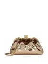 Dolce & Gabbana Maria Medium Sequinned Satin Clutch Bag In Gold